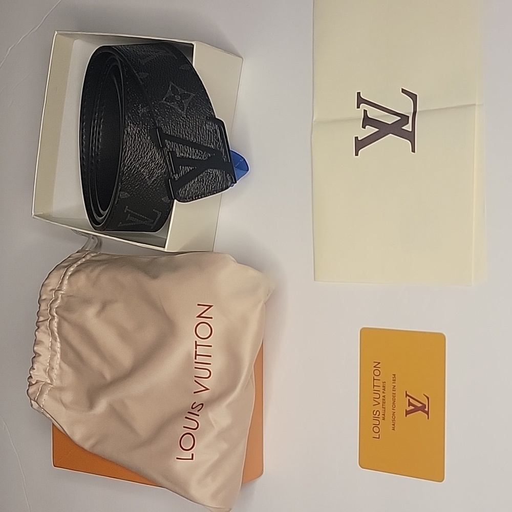 Lv Black monogram belt